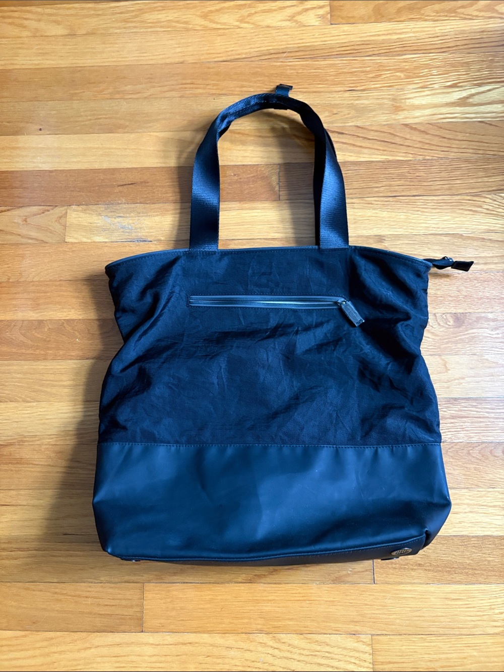 Athleta Black Tote with Exterior Zip Pocket